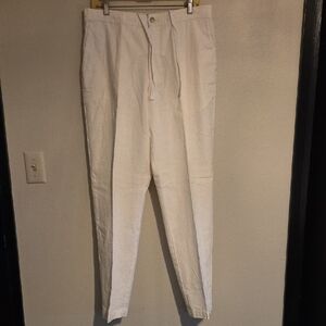 Marc Anthony Cream Drawstring Chinos